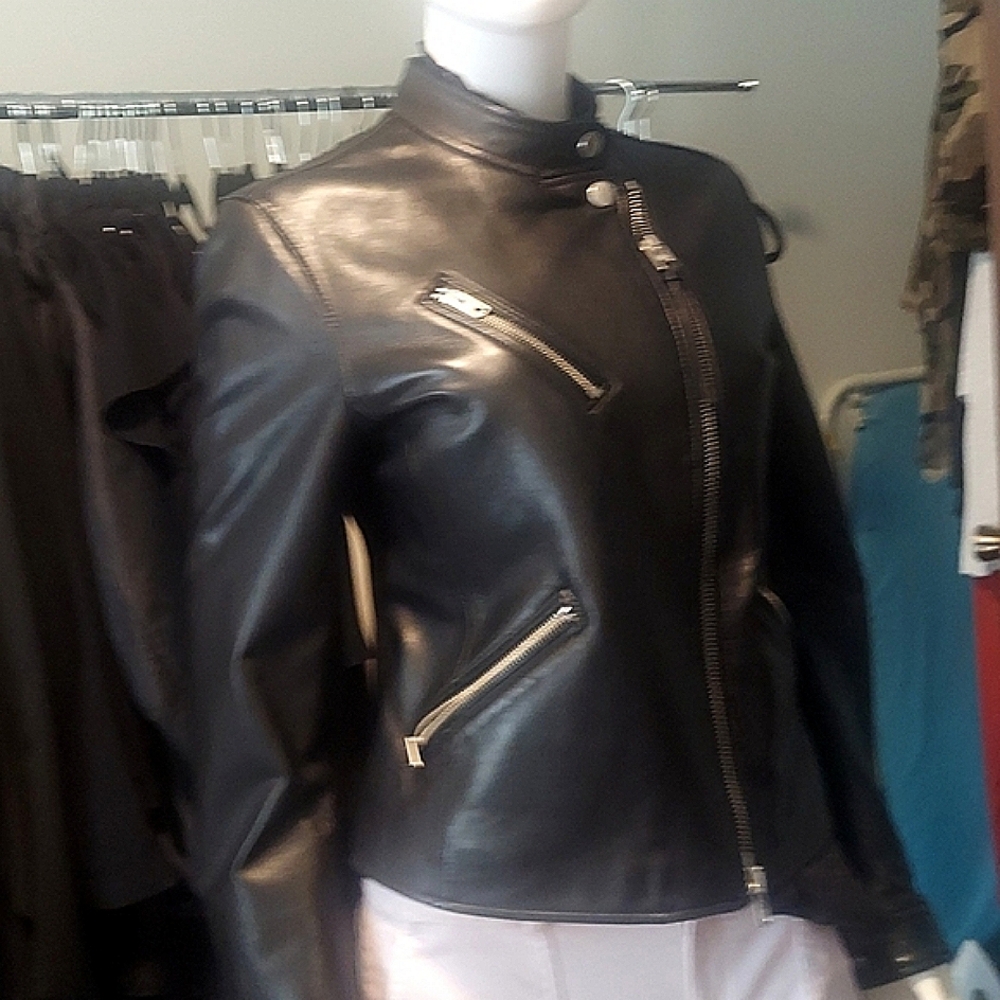 COACH Black leather jacket